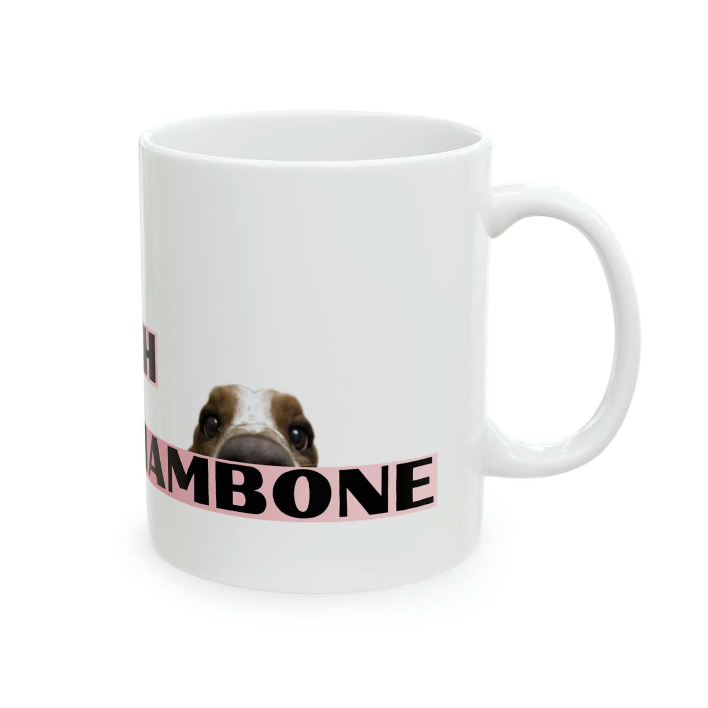 Live Laugh Hambone Mug, (Pink)11oz