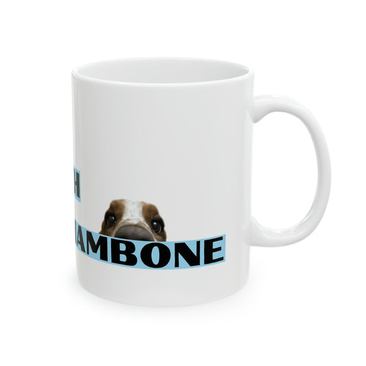 Live Laugh Hambone Mug, (Blue) 11oz